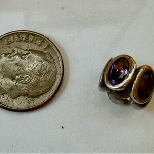 Elegant Silver and Purple Women's Ring